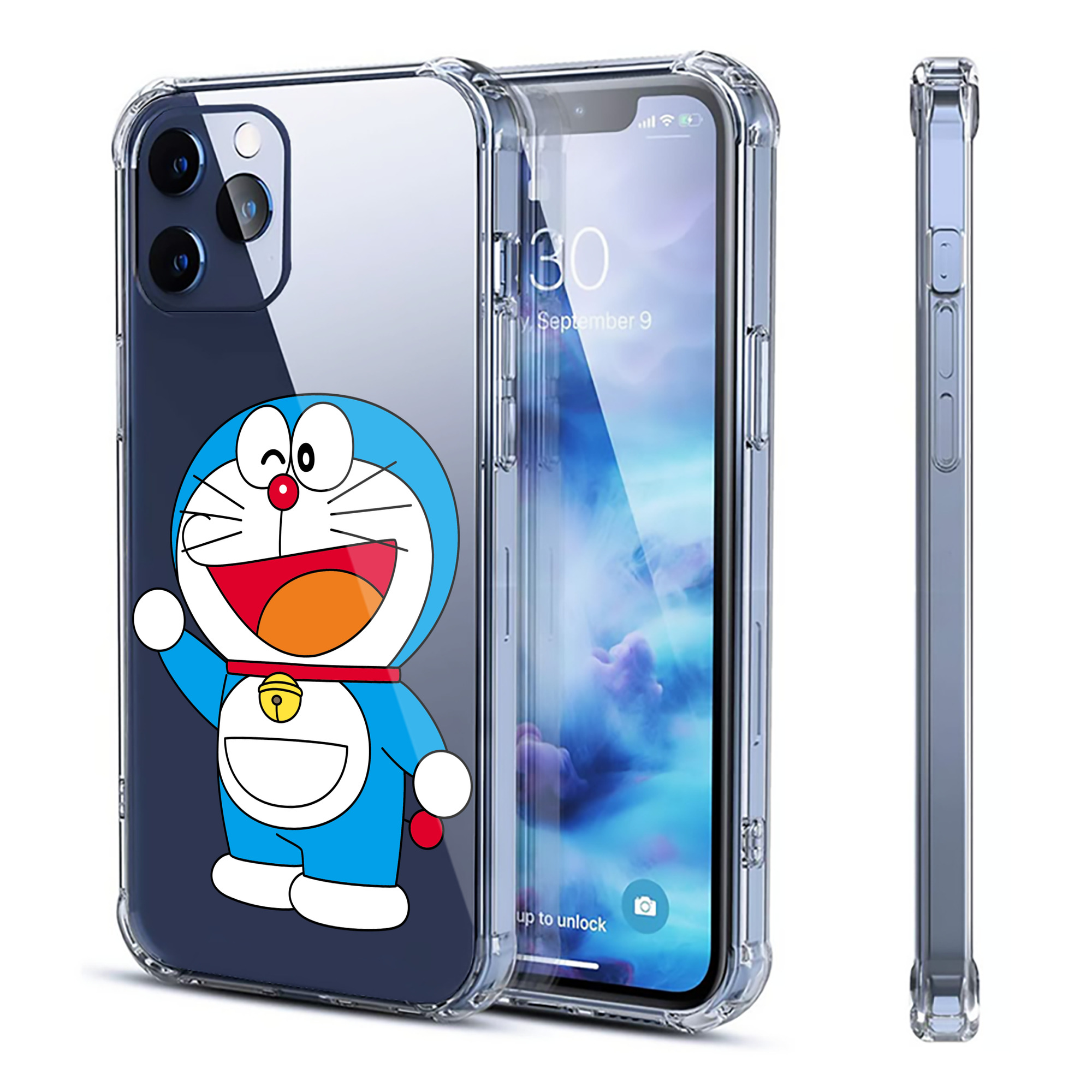 （画像用） ドラえもん Doraemon 【iPhone 12シリーズ対応】透明スマホケース（クリアソフトケース）